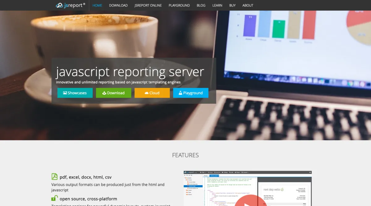 Interface jsreport : fonctionnalités, prix, alternatives Interface jsreport : fonctionnalités, prix, alternatives