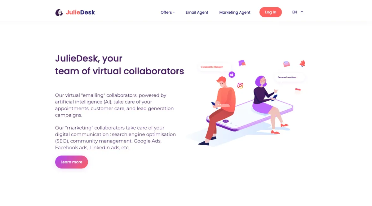 Interface Julie Desk : fonctionnalités, prix, alternatives