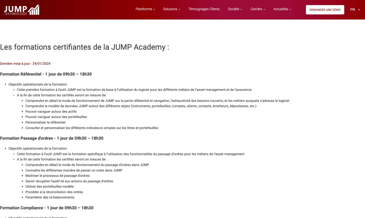 Interface Jump Reporting : fonctionnalités, prix, alternatives