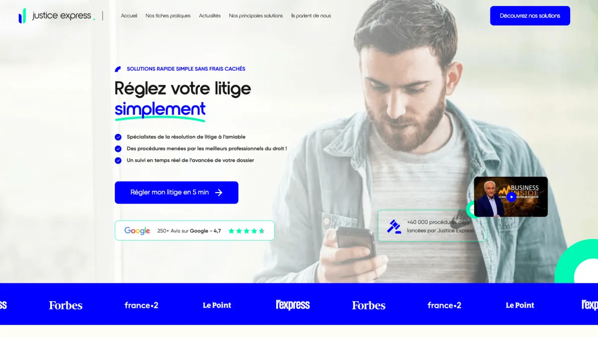 Interface Justice Express : fonctionnalités, prix, alternatives