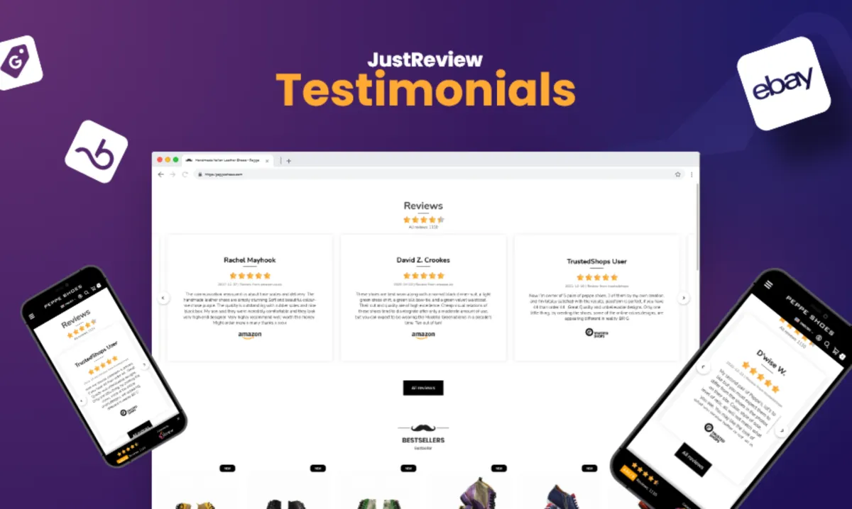 Interface JustReview: fonctionnalités, prix, alternatives