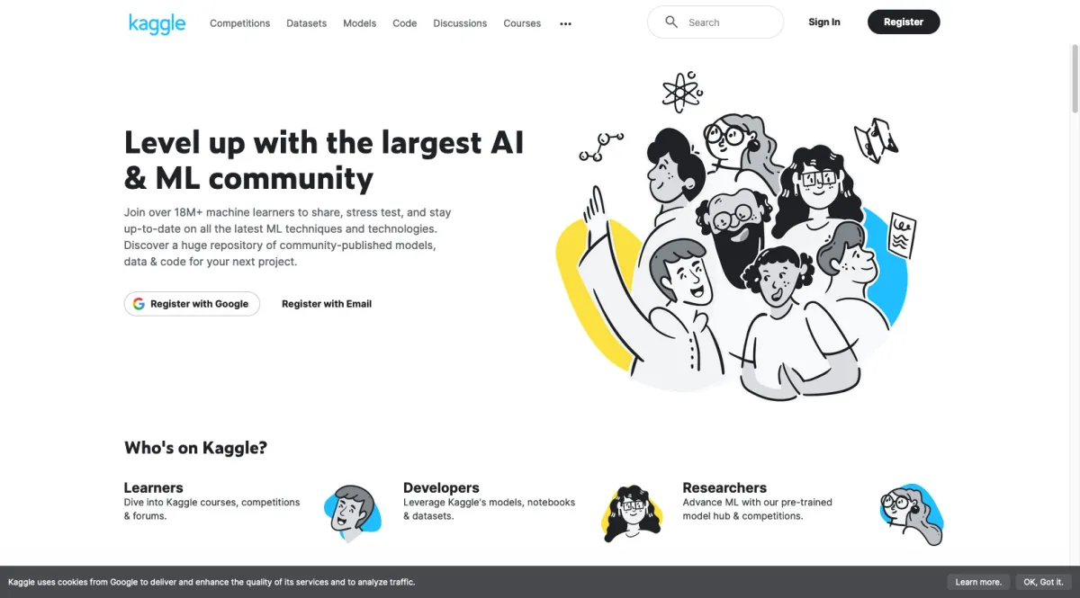 Interface Kaggle : fonctionnalités, prix, alternatives