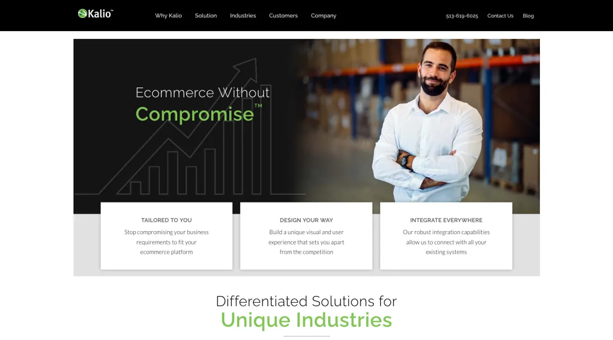 Interface KalioCommerce : image, ergonomie, alternatives