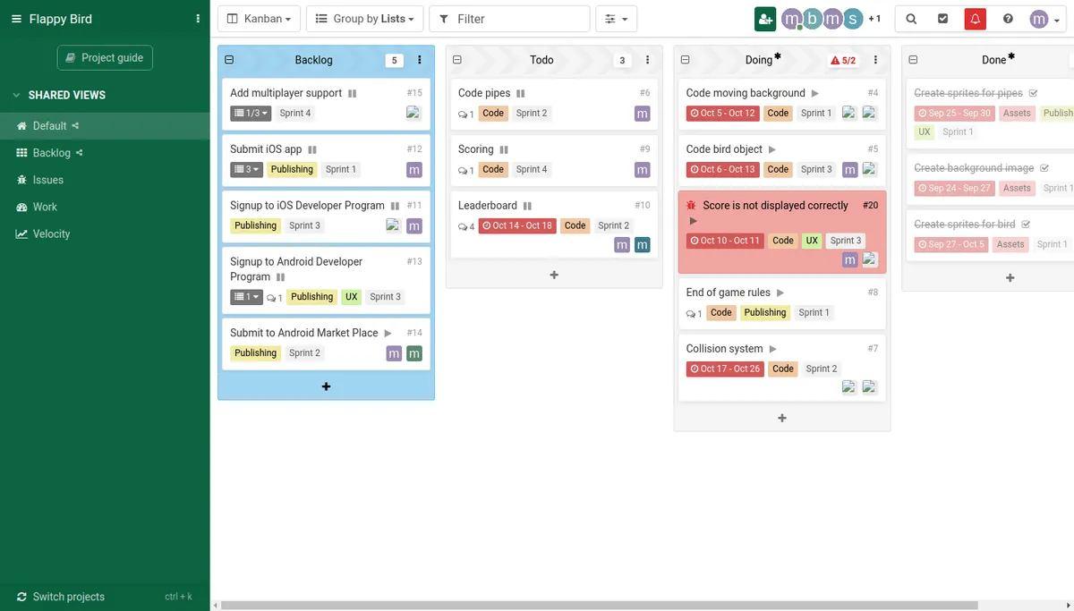Interface Kantree: fonctionnalités, prix, alternatives