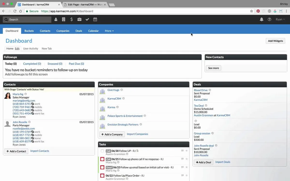Notre avis sur karmaCRM : un logiciel CRM à découvrir