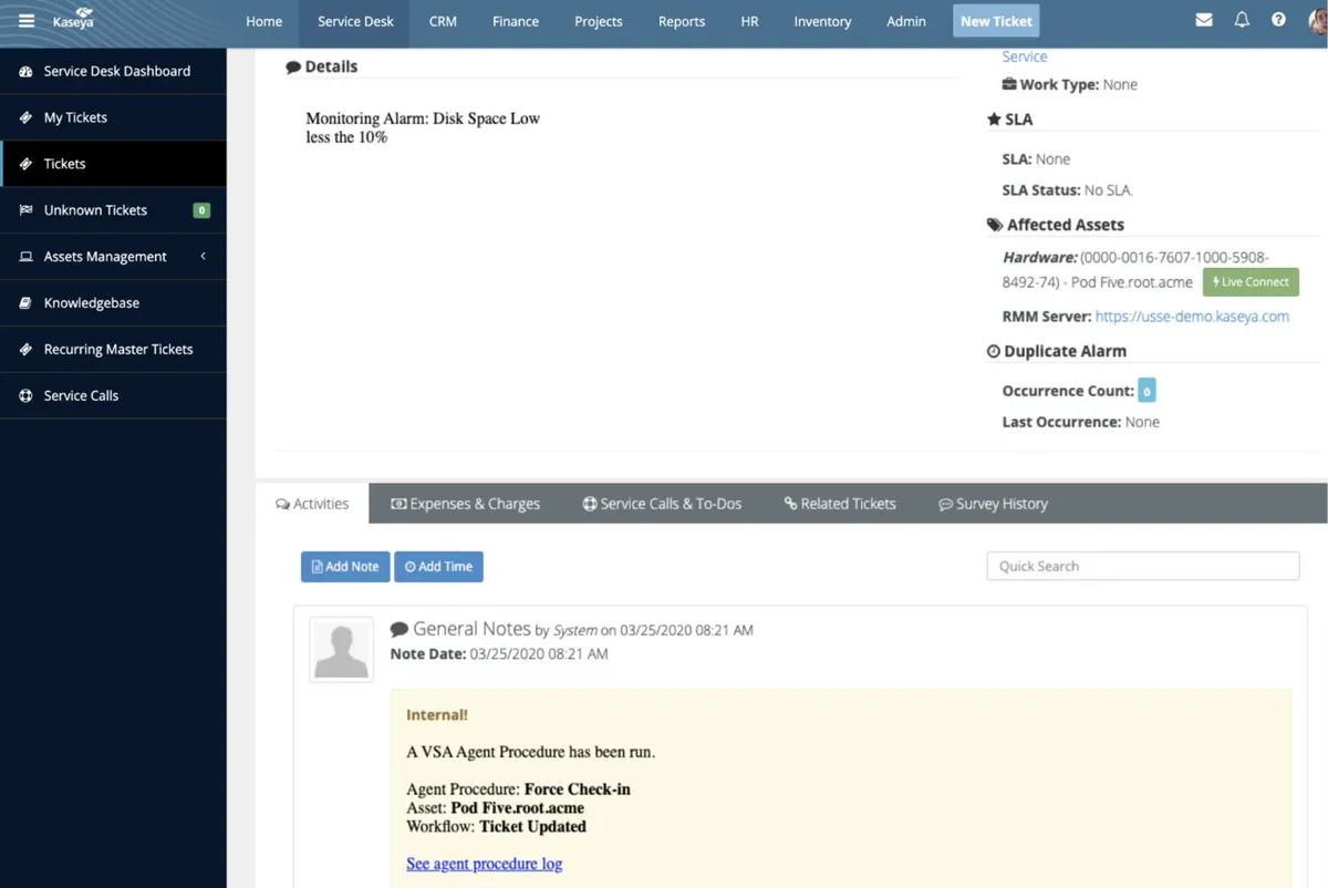 Kaseya BMS: avis sur le logiciel de gestion de projet: fonctionnalités, avantages, inconvénients et tarifs Kaseya BMS: avis sur le logiciel de gestion de projet: fonctionnalités, avantages, inconvénients et tarifs