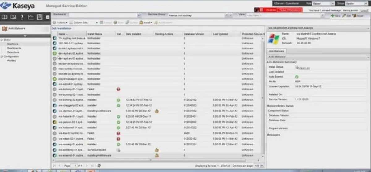 Notre avis sur Kaseya : un logiciel de gestion des appareils mobiles (MDM) à découvrir