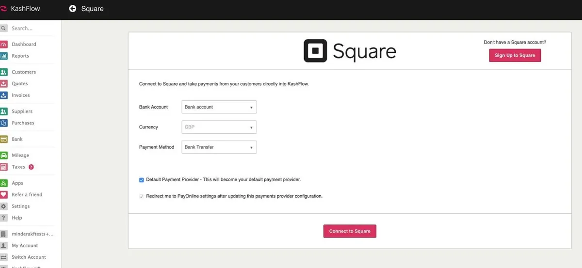 Interface Kashflow: image, ergonomie, alternatives