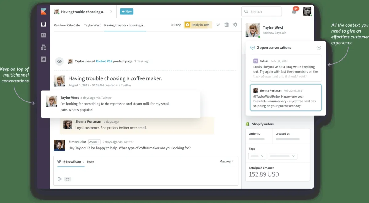 Notre avis sur Kayako : un logiciel d'expérience client (CX) à découvrir