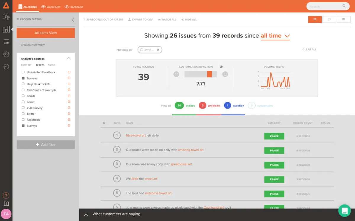 Interface Keatext: fonctionnalités, prix, alternatives