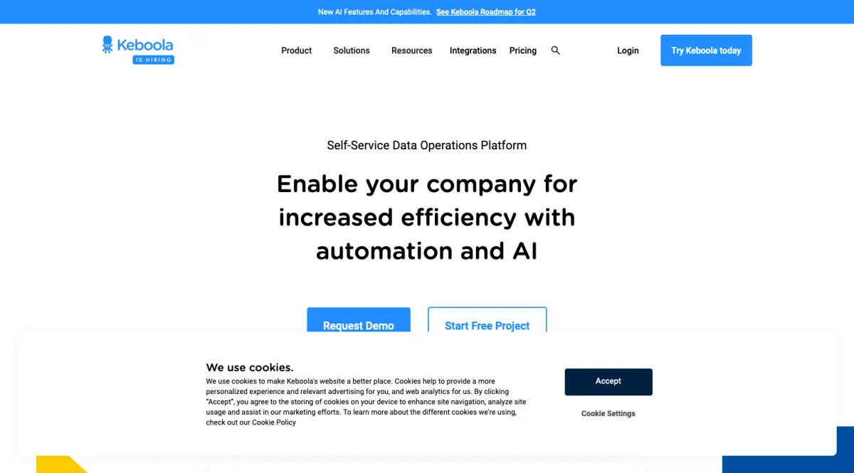 Interface Keboola : fonctionnalités, prix, alternatives