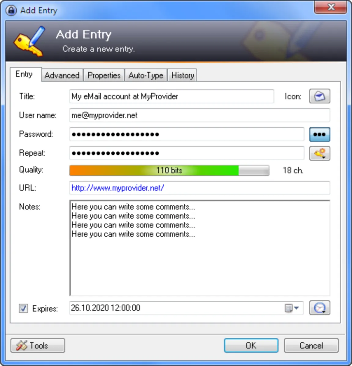 Interface Keepass: fonctionnalités, prix, alternatives