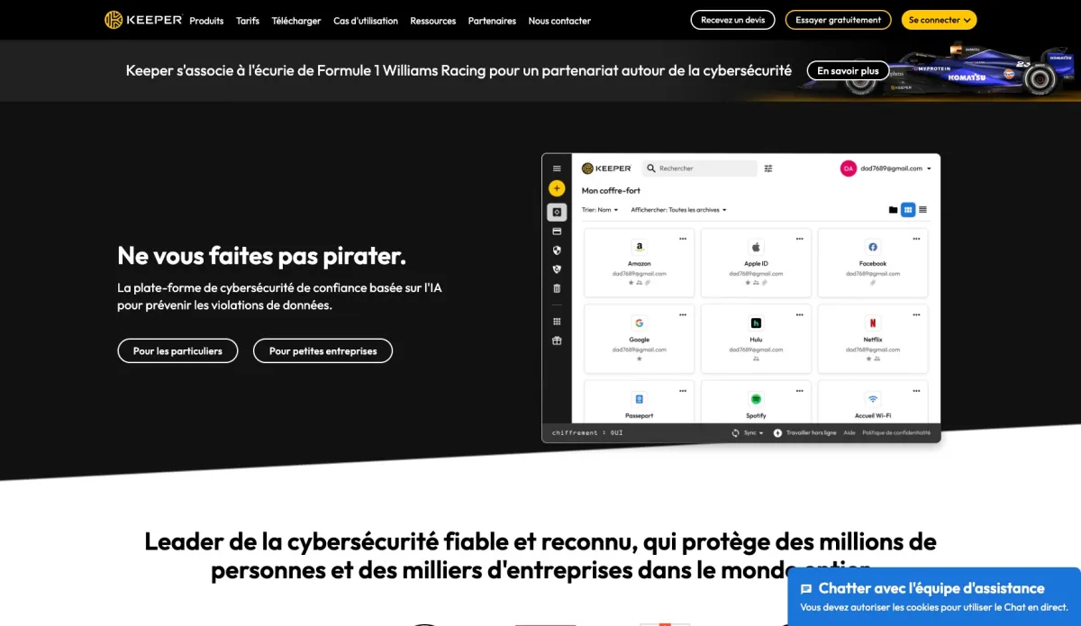 Interface Keeper Password : fonctionnalités, prix, alternatives