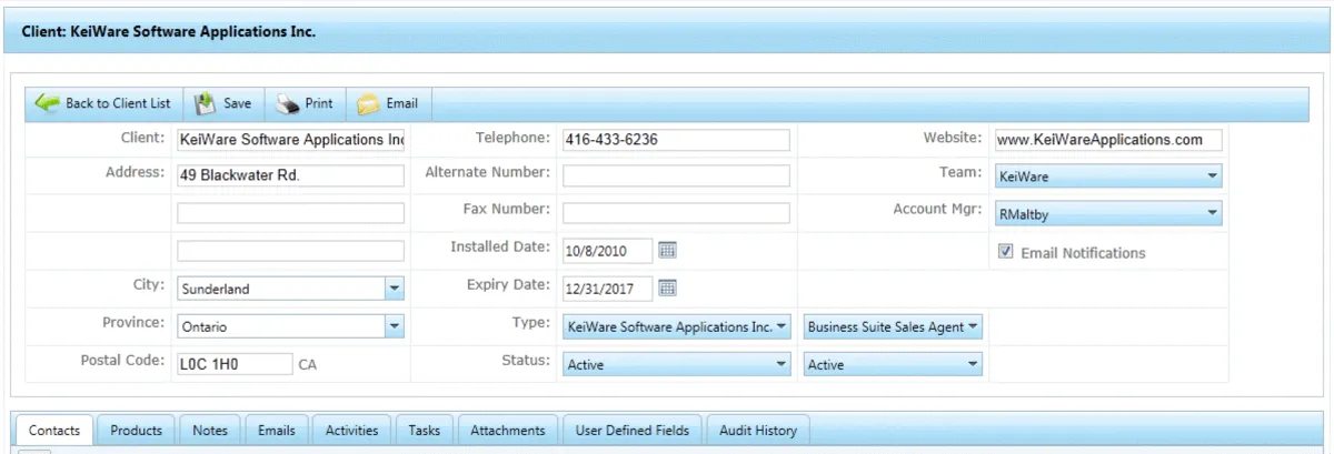Interface KeiCRM: fonctionnalités, prix, alternatives