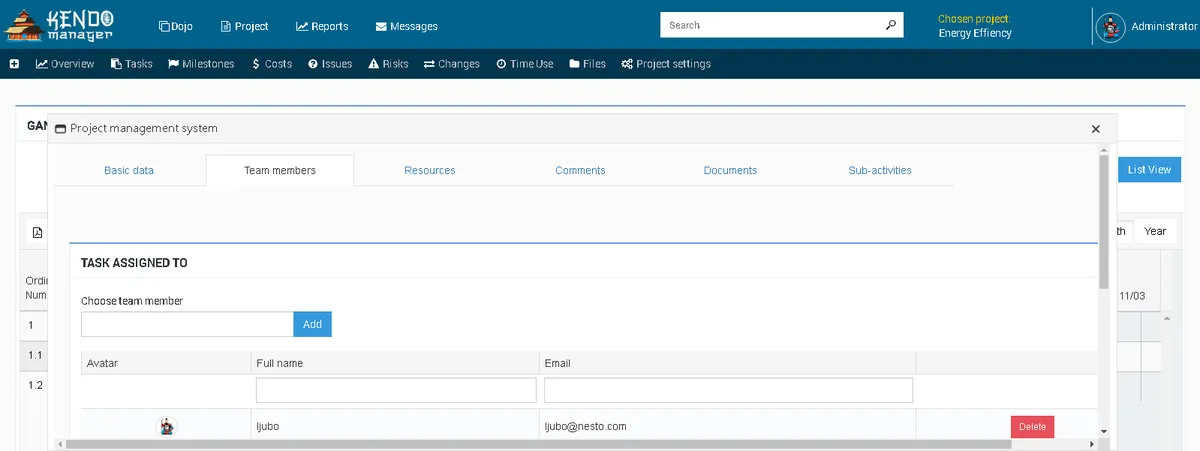 Interface Kendo Manager: fonctionnalités, prix, alternatives