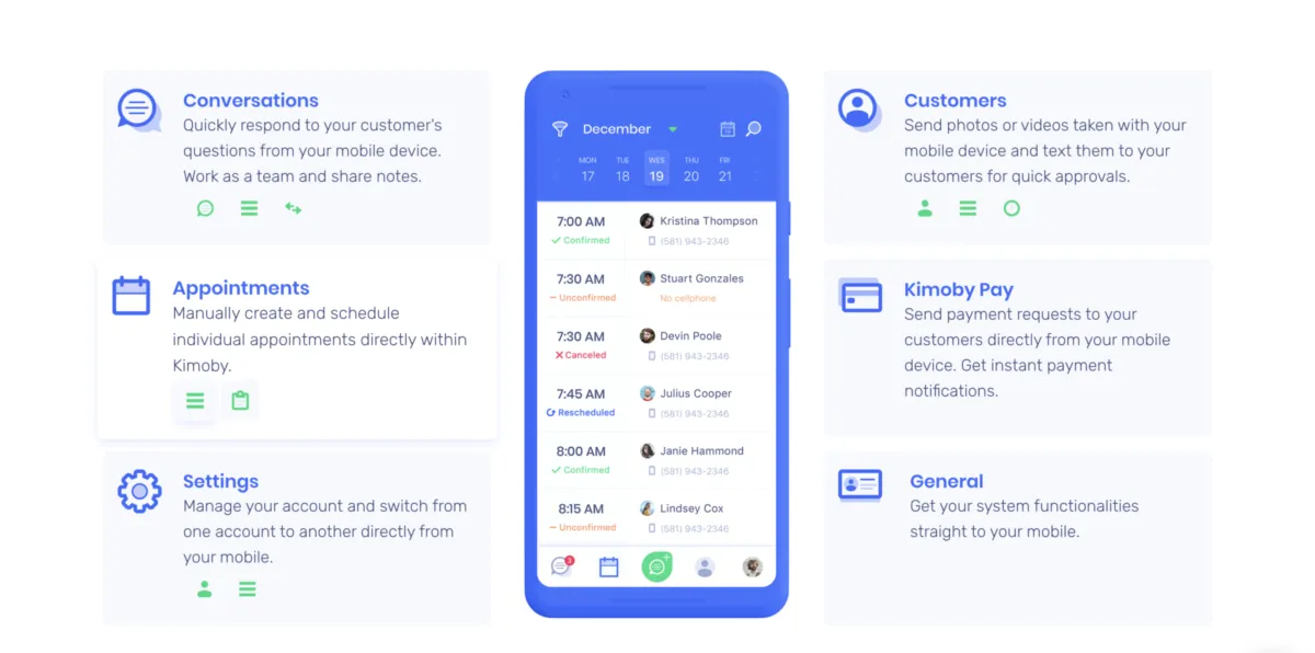 Interface Kimoby: fonctionnalités, prix, alternatives