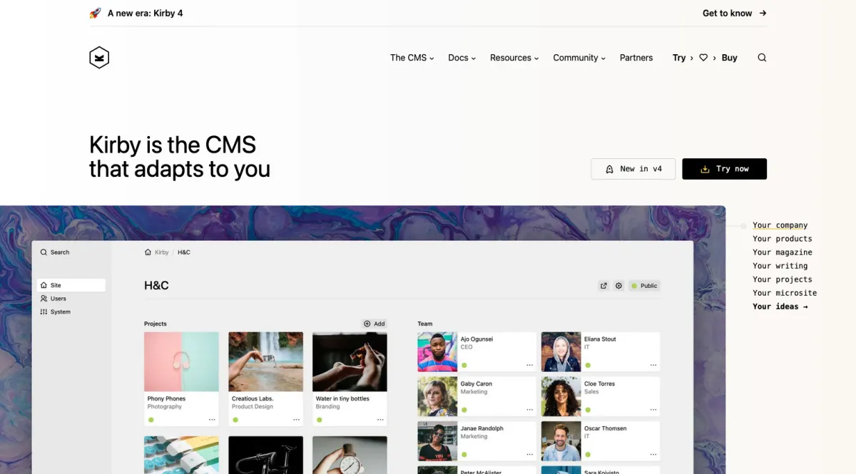 Interface Kirby : fonctionnalités, prix, alternatives