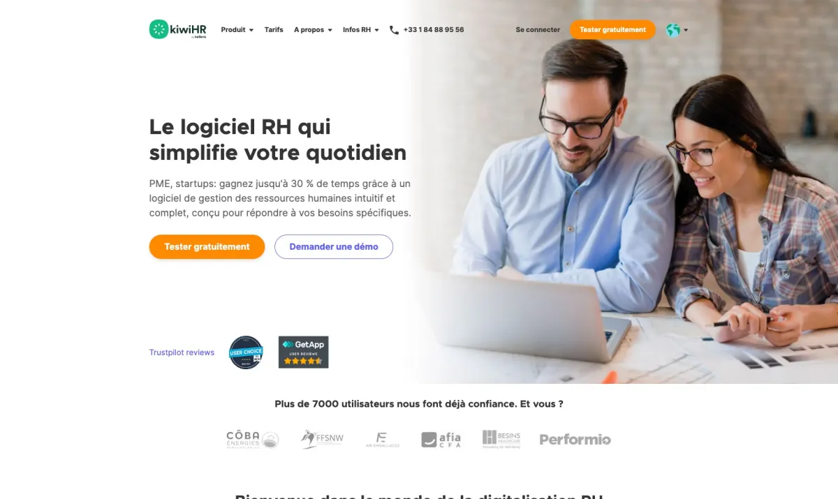 Interface kiwiHR - Gestion des temps : fonctionnalités, prix, alternatives