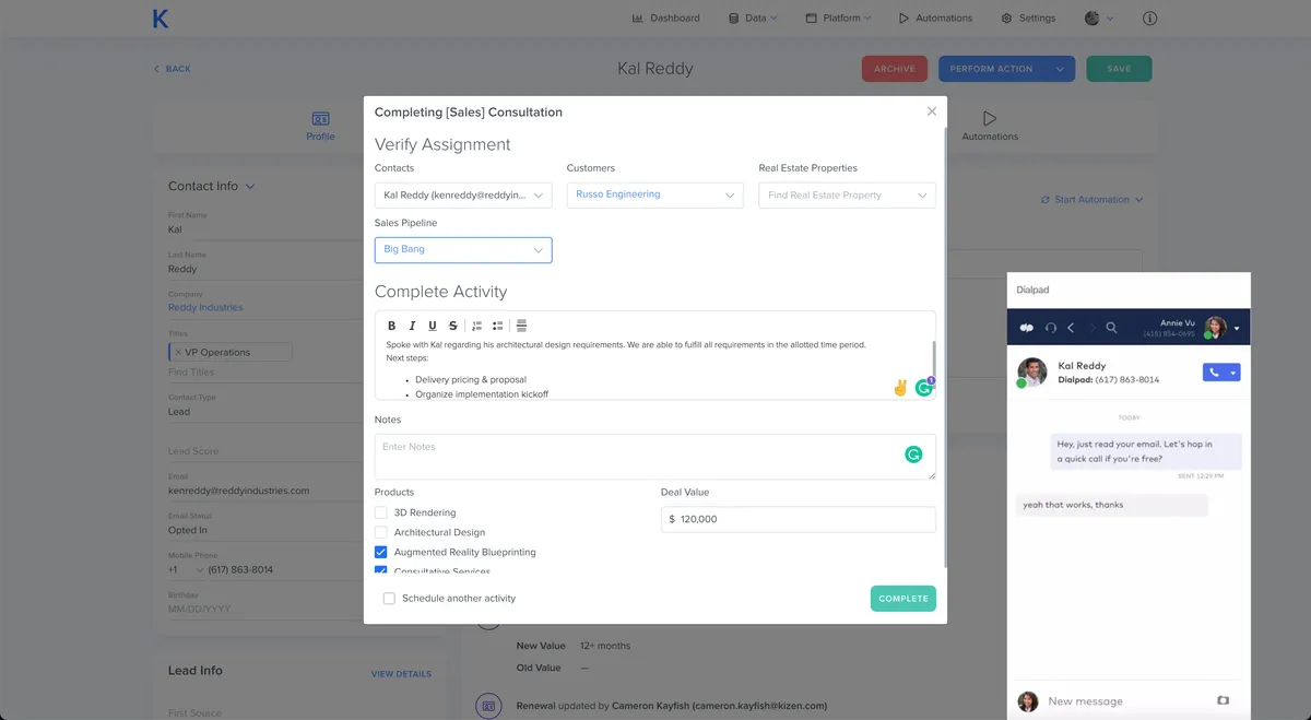 Interface KIZEN: fonctionnalités, prix, alternatives