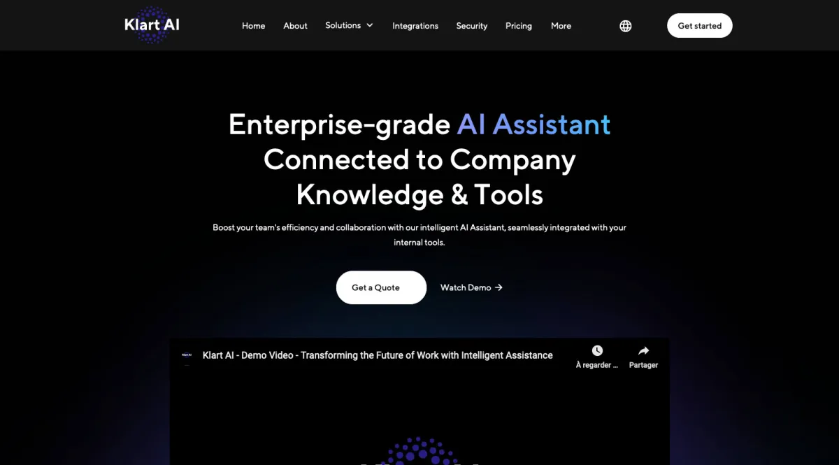 Interface Klart AI : image, ergonomie, alternatives Interface Klart AI : image, ergonomie, alternatives