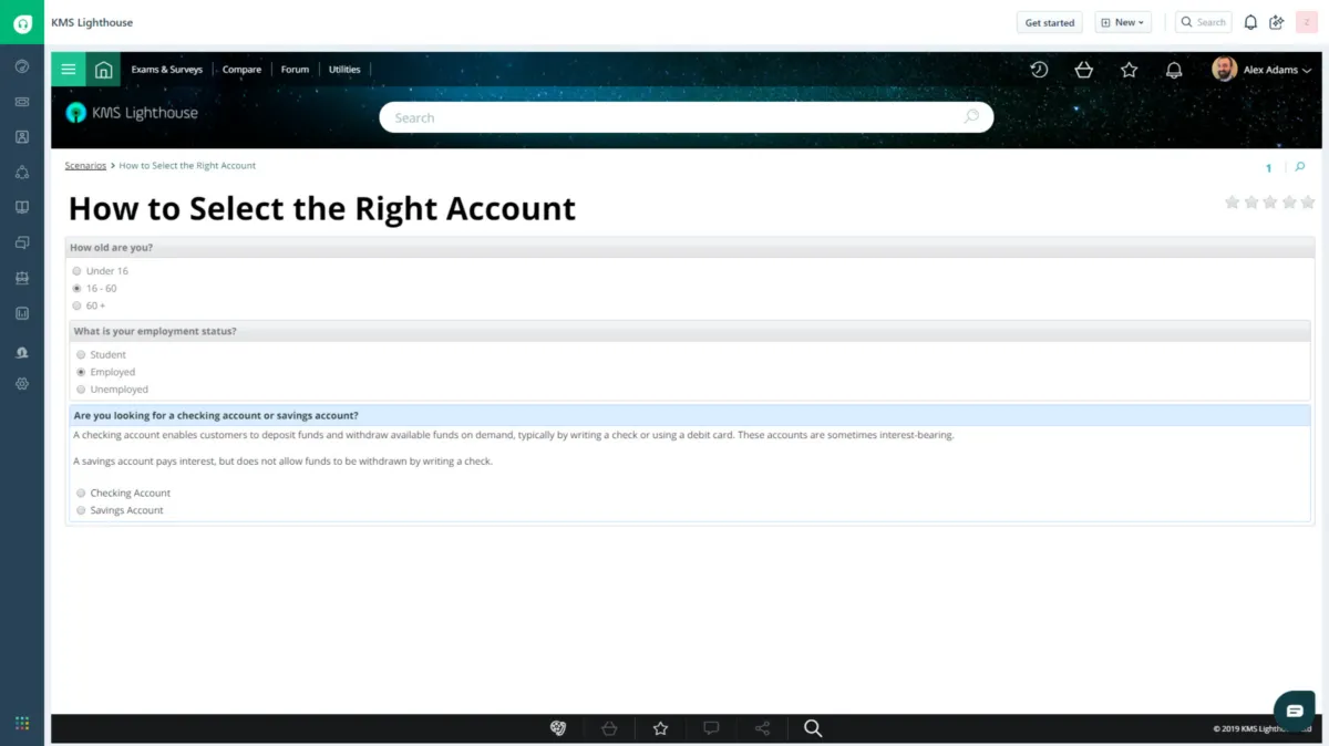 Interface KMS Lighthouse: image, ergonomie, alternatives