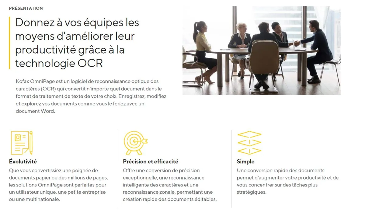Kofax OmniPage est un logiciel de numérisation de documents populaire qui existe en version gratuite ou payante (à partir de 0 €) Kofax OmniPage est un logiciel de numérisation de documents populaire qui existe en version gratuite ou payante (à partir de 0 €)
