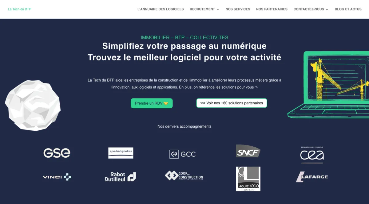 Interface La Tech du BTP : fonctionnalités, prix, alternatives