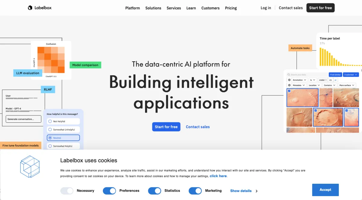Interface Labelbox : fonctionnalités, prix, alternatives