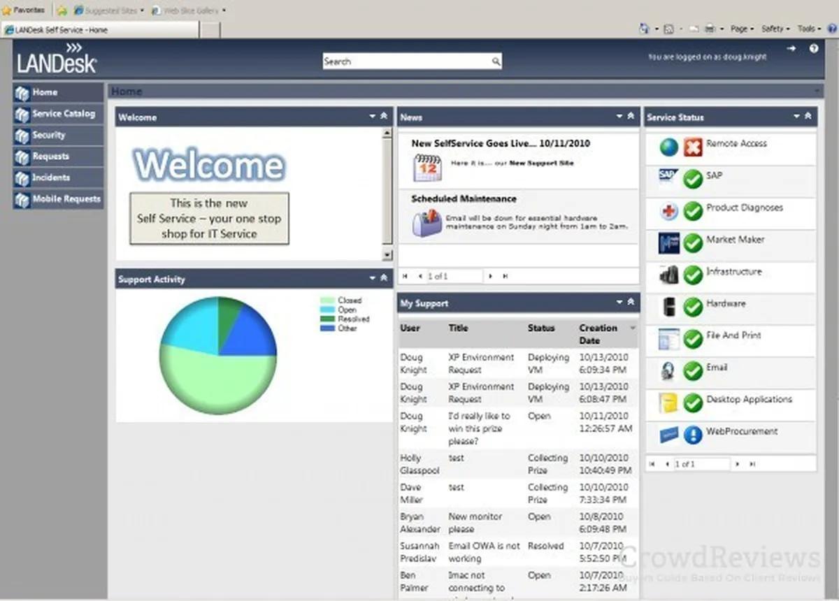 LANDesk Service Desk: avis sur le logiciel ITSM (gestion des services informatiques): fonctionnalités, avantages, inconvénients et tarifs LANDesk Service Desk: avis sur le logiciel ITSM (gestion des services informatiques): fonctionnalités, avantages, inconvénients et tarifs