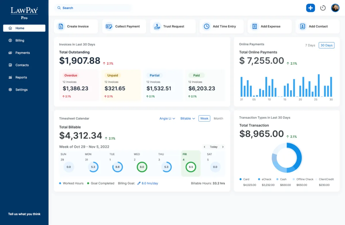 Notre avis sur LawPay : une passerelle de paiement (gestion des paiements) à découvrir