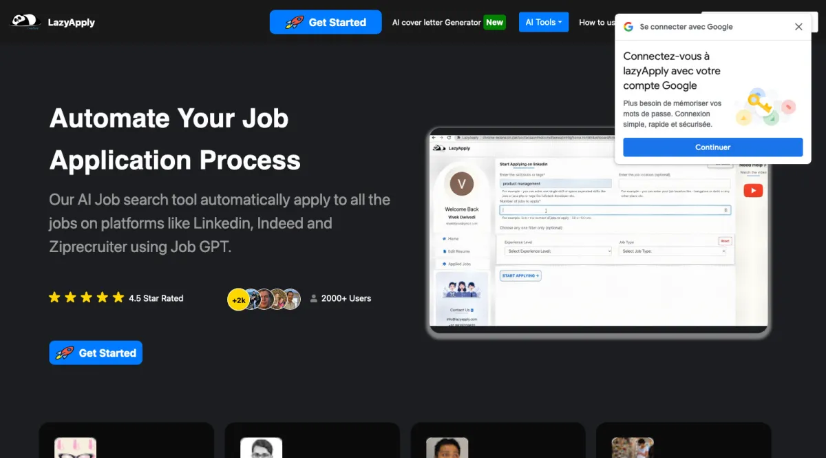 Interface LazyApply : fonctionnalités, prix, alternatives
