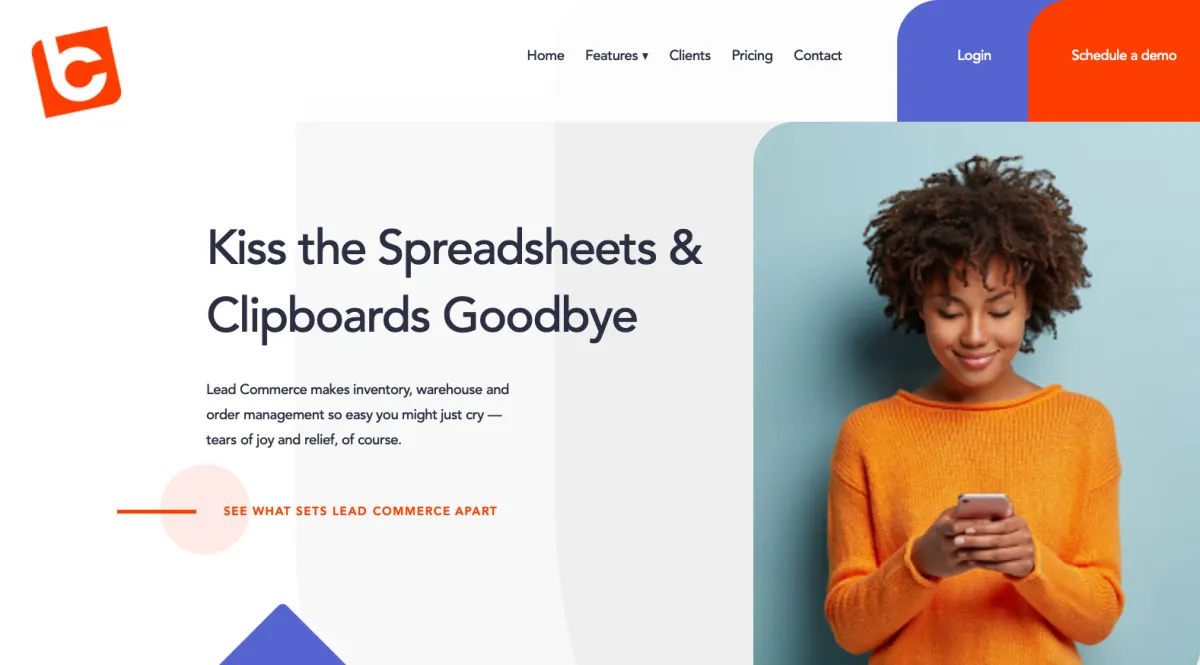 Interface Lead Commerce : image, ergonomie, alternatives