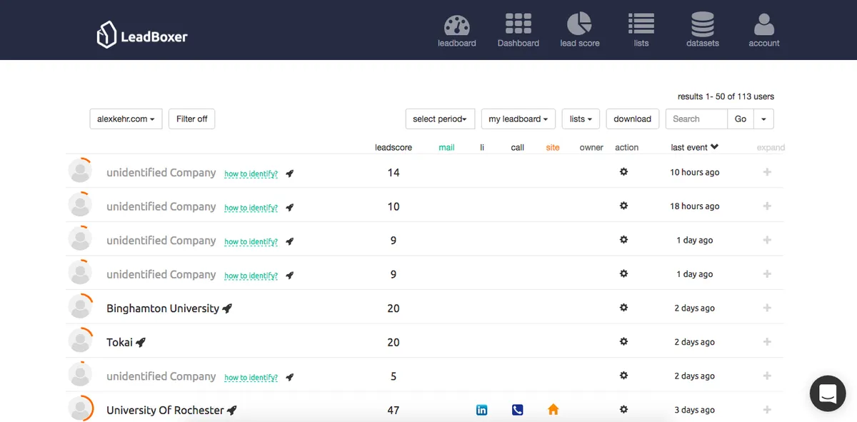 LeadBoxer: avis sur le logiciel de gestion de leads (lead management): fonctionnalités, avantages, inconvénients et tarifs