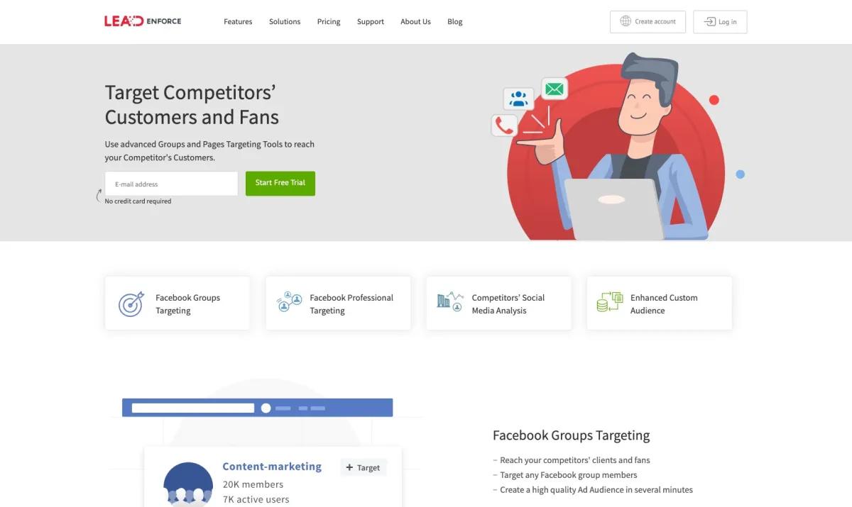 Interface LeadEnforce : fonctionnalités, prix, alternatives