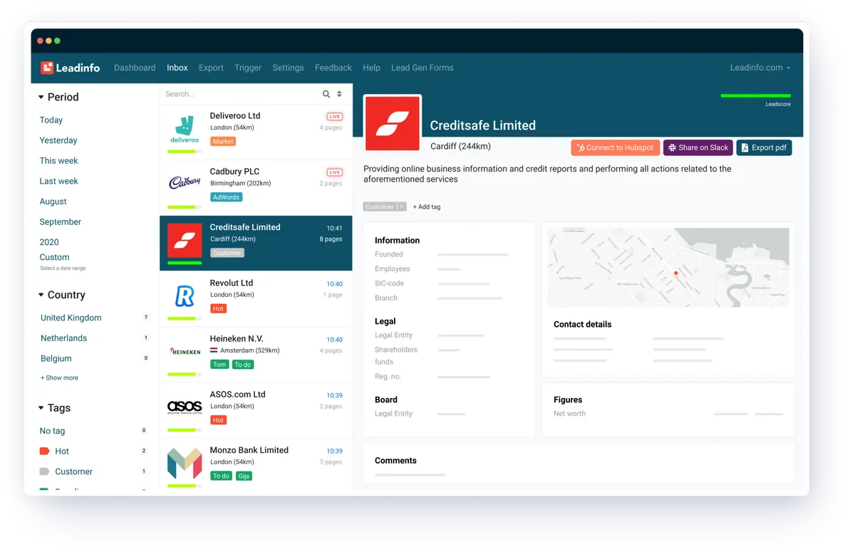 Notre avis sur Leadinfo : un logiciel de gestion de leads (lead management) à découvrir