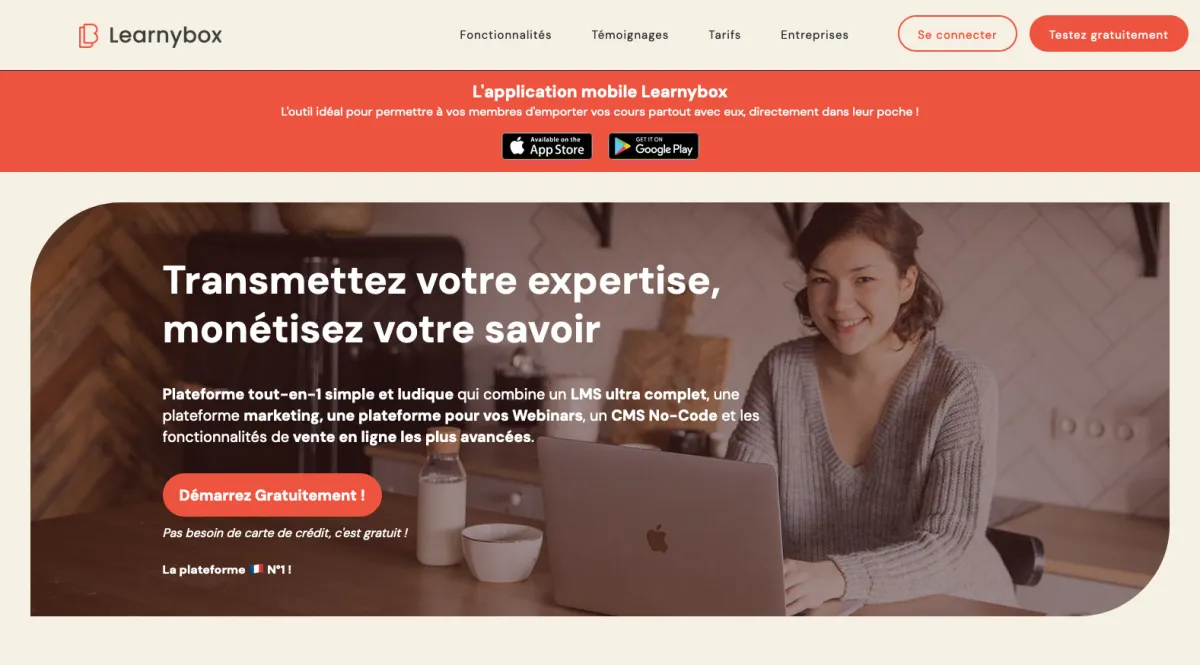 Interface LearnyBox : fonctionnalités, prix, alternatives