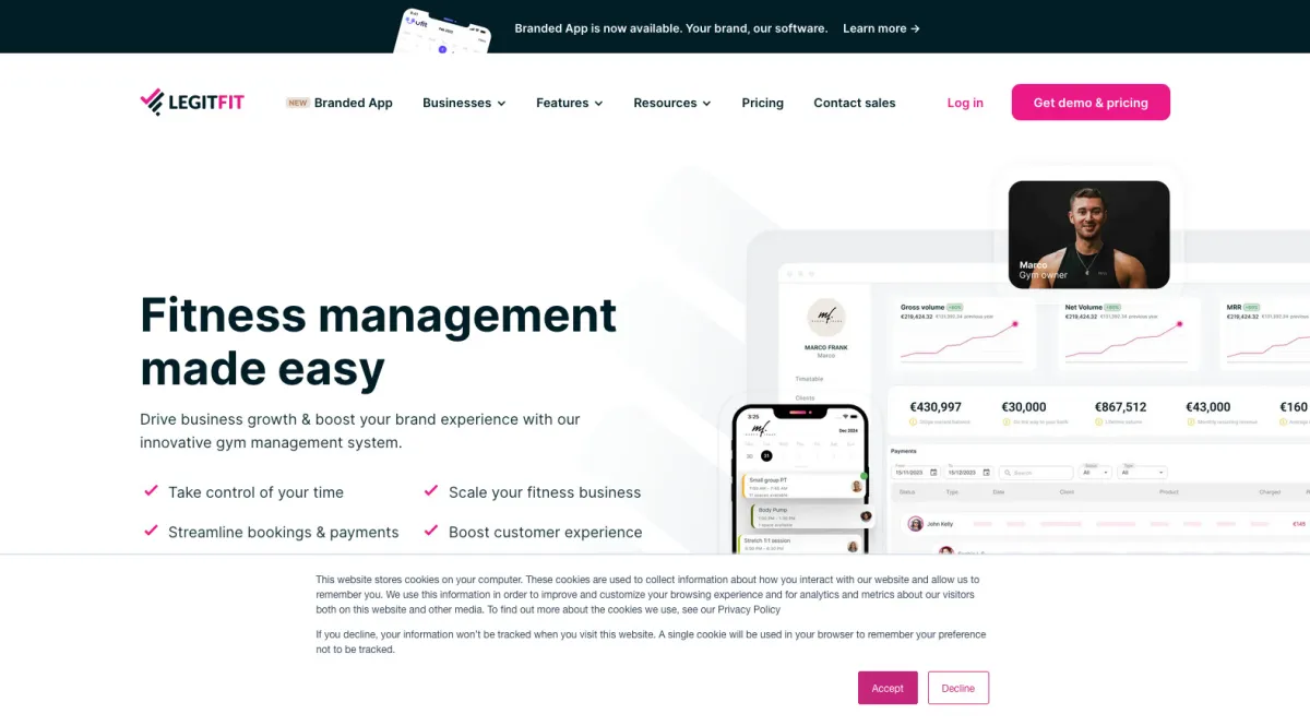 Interface LegitFit : fonctionnalités, prix, alternatives