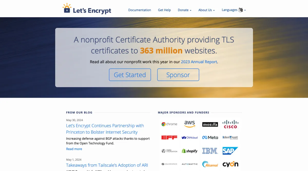 Interface Let's Encrypt : fonctionnalités, prix, alternatives