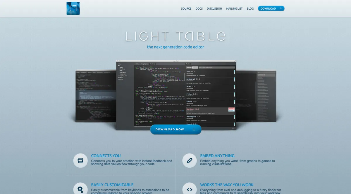 Interface Light Table : fonctionnalités, prix, alternatives