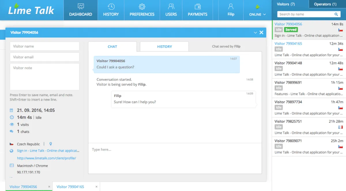 Lime Talk: avis sur le logiciel de live chat: fonctionnalités, avantages, inconvénients et tarifs