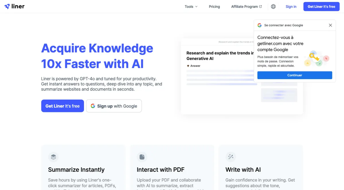 Interface Liner : fonctionnalités, prix, alternatives