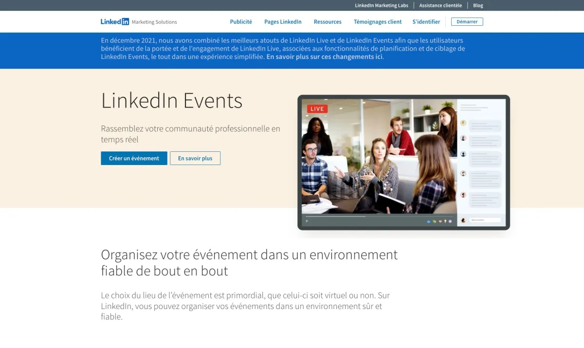 Interface Linkedin Live : fonctionnalités, prix, alternatives