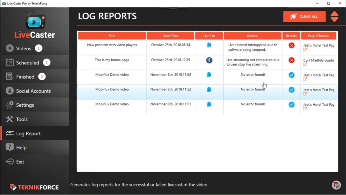 Interface LiveCaster 3: fonctionnalités, prix, alternatives