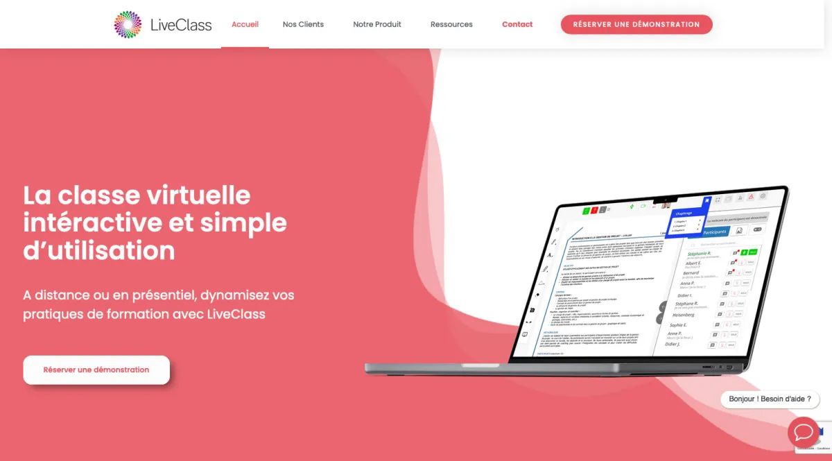 Interface LiveClass : image, ergonomie, alternatives Interface LiveClass : image, ergonomie, alternatives