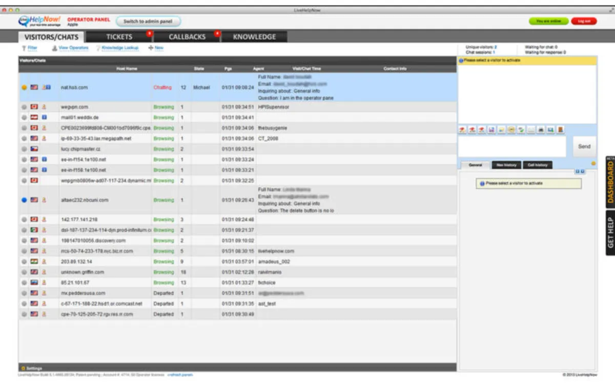 Notre avis sur LiveHelpNow : un logiciel de service client (assistance / support / SAV) à découvrir