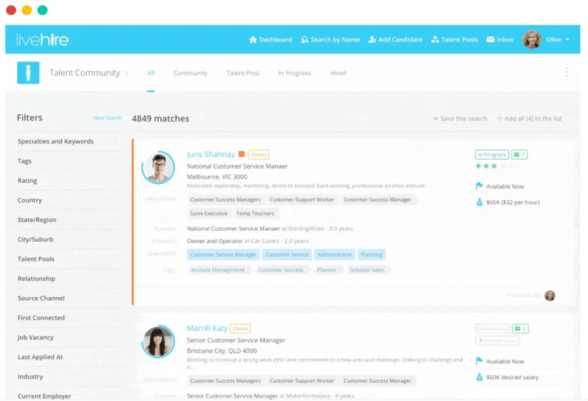 Notre avis sur LiveHire : un logiciel RH (gestion des ressources humaines) à découvrir