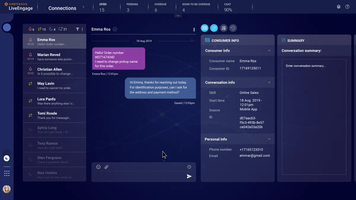 LivePerson: avis sur la plateforme d'IA conversationnelle (intelligence artificielle): fonctionnalités, avantages, inconvénients et tarifs