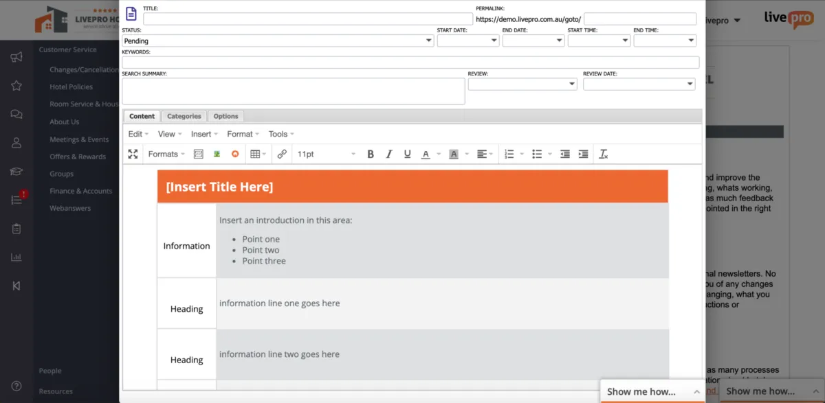 Interface livepro: fonctionnalités, prix, alternatives