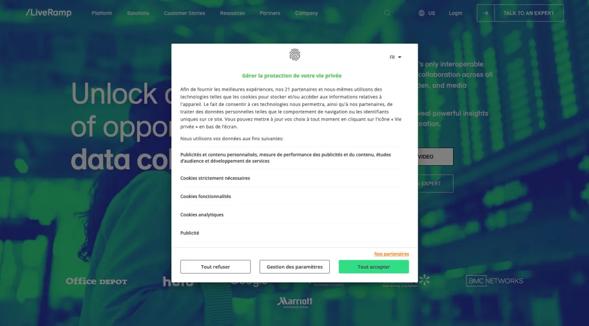 Interface LiveRamp : fonctionnalités, prix, alternatives