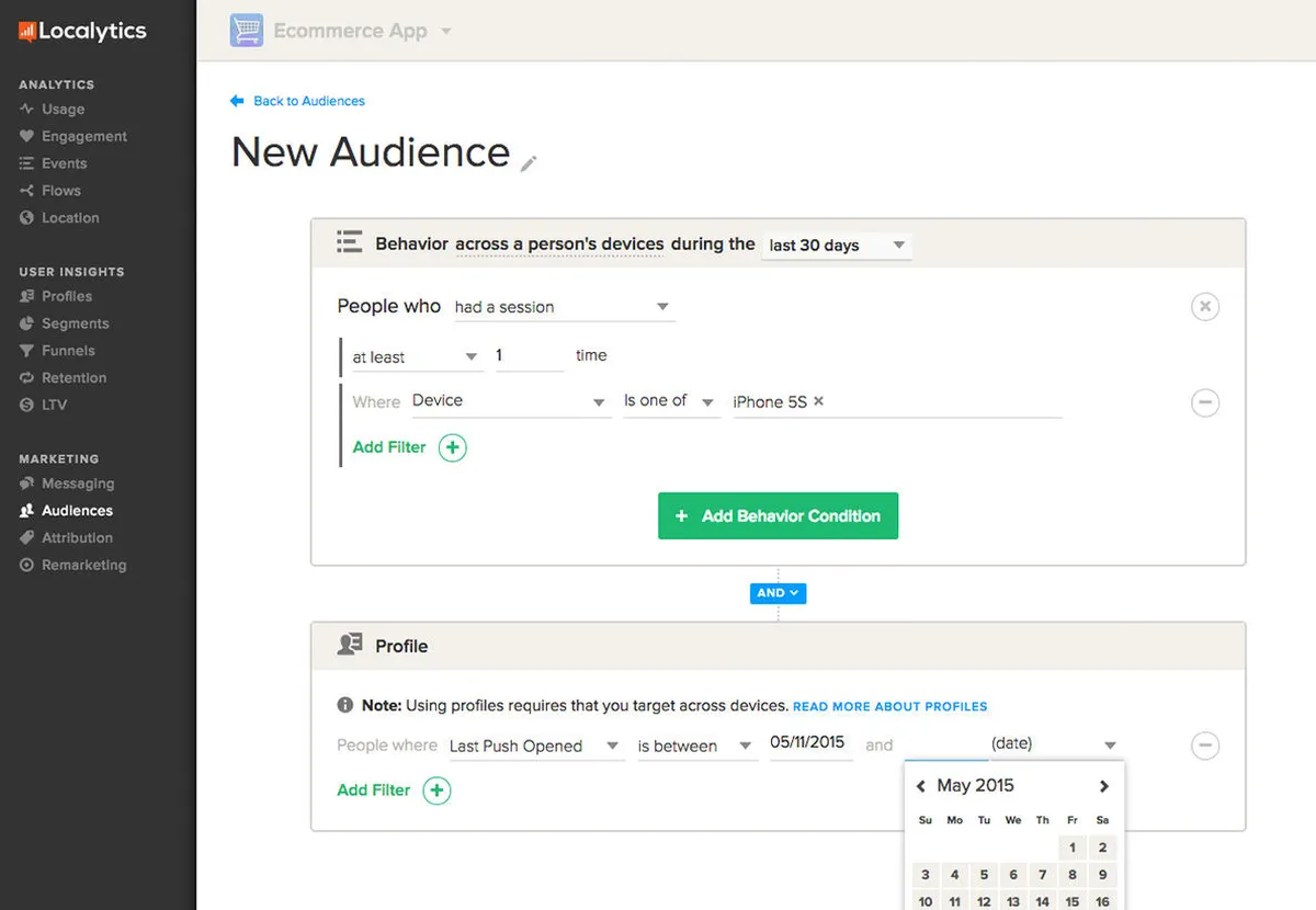 Interface Localytics: fonctionnalités, prix, alternatives